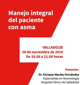 Charla: «Manejo Integral del paciente con ASMA», 28 noviembre.