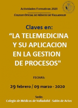 APLAZADO HASTA NUEVA FECHA!! – Sigue en DIRECTO el Curso «Claves en: TELEMEDICINA»