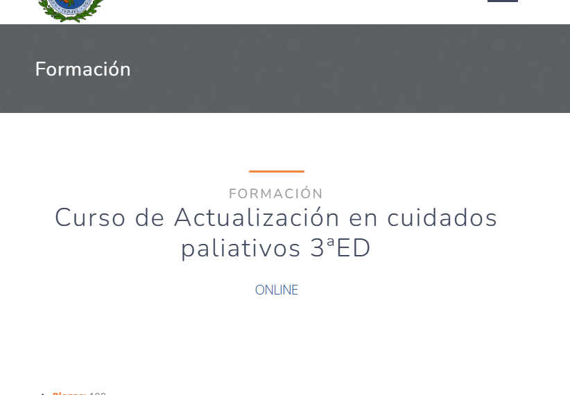 Curso de Actualización en Cuidados Paliativos