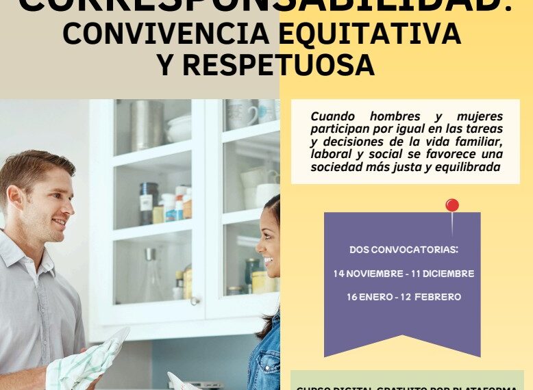 Curso gratuito de corresponsabilidad: convivencia equitativa y respetuosa