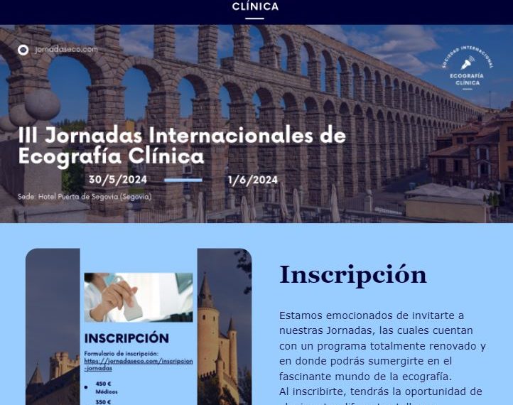 III JORNADAS INTERNACIONALES DE ECOGRAFÍA, 30/5 al 1/06 – Segovia