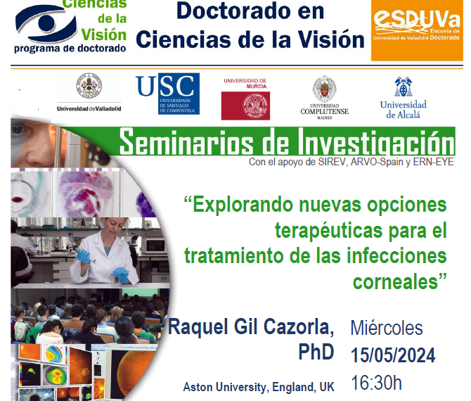 Seminario IOBA: «»Explorando nuevas opciones terapéuticas para el tratamiento de las infecciones corneales»» 15/05/24 – Raquel Gil Cazorla